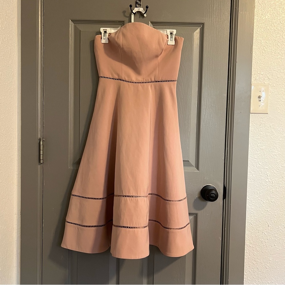 KEEPSAKE the Label Blush Strapless Dress Travel Wedding Formal